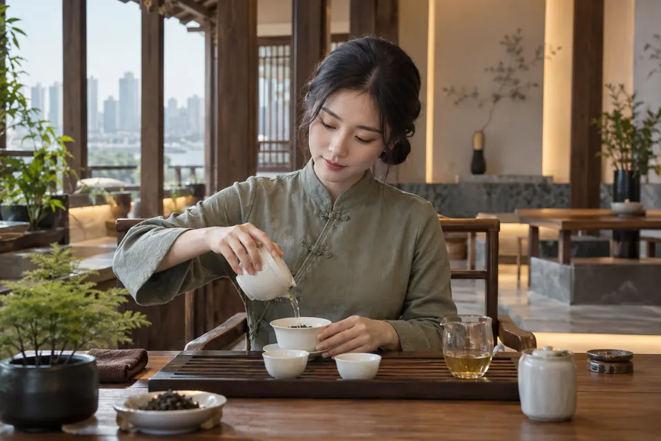 新中式盖碗冲泡茶席